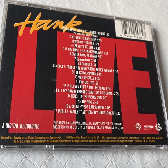 🎶PRICING🎶 Hank Live Music CD - Picture 4 of 6